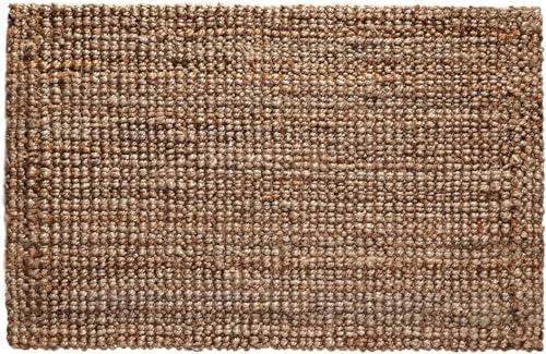 IRONGATE Jute Handspun Area Rug - Premium Jute Handwoven Reversible Chunky Textured Tan Beige Neutral Throw Accent Rug Carpet - Rustic Farmhouse Living Room Bedroom Den Study Décor - 5' x 8' Natural