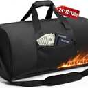 Large Fireproof Document Bag, 24x12x12in Portable Fireproof Waterproof Document Box for Travelling, Camping, Multi-Pocket Organizer for Cash, Valuables, Fire Proof Bag with Shoulder Strap
