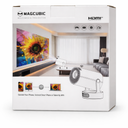 Mini projector, with wired screen sync 4K 1080P portable projector 180° rotation. 17-130" screen video projector. Compatible with smartphones, laptops, PC.(Q5 No WiFi or Bluetooth)