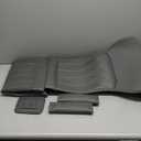 Elantrip Car Front Seat Covers with Shoulder Protector, Organizer Pockets, Embroidered Design, Leather Water Proof Seat Protector Universal fit for Most Cars SUVs and Trucks Gray 1 Pair