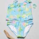 Girls Two Piece Tankini Swimsuits Tie Dye Bathing Suit for Kids One Shoulder Swimwear 11-12 Years