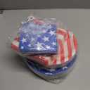American Flag Patriotic Party Supplies Disposable dinner paper plates dessert paper plates Napkins and Cocktail napkins for Veterans Day Election Day 4th of July Independence Day Decorations, Serve 50
