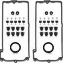 MOTOALL 11127513194 Valve Cover Gasket Set w/Grommets Seals Left & Right 11127513195 Fit for BMW 745Li 750i 645Ci 550i 650i 750Li 545i 650i X5 Alpina B7 2002-2010 4.4L 4.8L