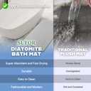 Extra Large Stone Bath Mat - Absorbent Diatomaceous Earth Stone Bath Mat Large - Non-Slip Diatomite Bathmat - Easy Clean and Quick Drying - Long Instant Dry Bathmat - XL