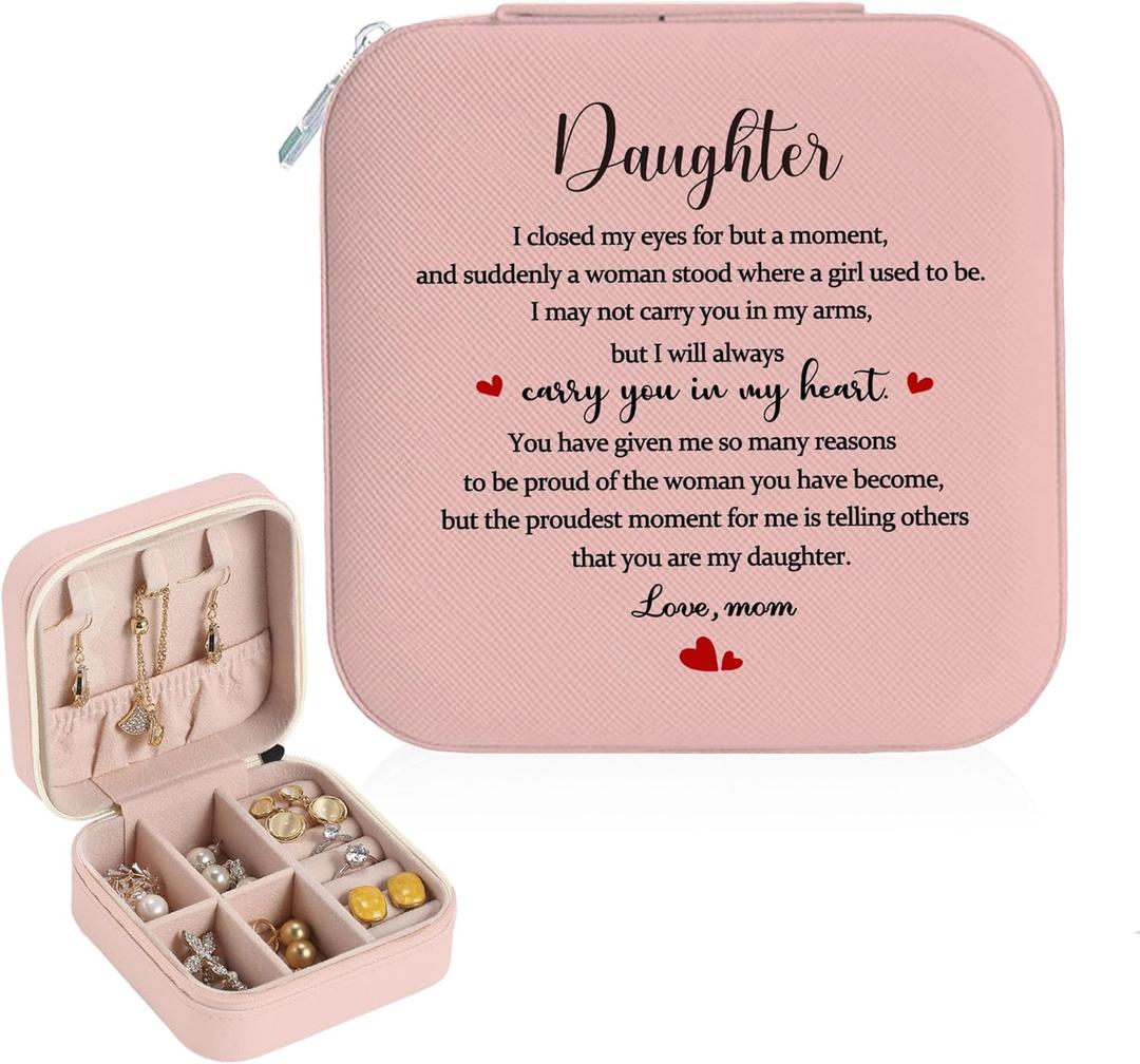 Daughter Gifts from Mom Birthday Gifts to My Daughter from Monther Jewelry Box Mothers Day Gift Jewelry Case