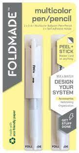 Foldmade Multicolor Pen/Pencil Assorted Colors Pack of 2 1"x6" 