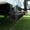Touri RV Adjustable EZ Hose Carrier TR5094BK with Door Cap and Mounting Screws, 50''-94'', Black, 3 Mounting Tabs Included