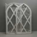 EMASION 2-Pack 16 x 31 Inches Rustic White Window Frame Wall Decor, Farmhouse Wood Window Pane, Vintage Country Decorations for Home, Living Room, Bedroom