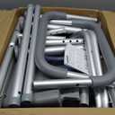 HOMEAL Raised Toilet Seat with Handles, Heavy-Duty 3-in-1 Bedside Commode Chair for Seniors, Supports 450LBS, Adjustable Toilet Seat Riser with Safety Frame and Arms for Bathroom Assistance (Grey)