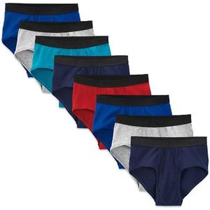 Fruit of the Loom Men's Cotton Briefs, Tag Free & Moisture Wicking, Assorted Color Multipacks (XX-Large Big, Big Man - 6 Pack - Assorted)