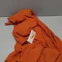 PRETTYGARDEN Women's Floral Boho Dress Fall Long Sleeve Wrap V Neck Ruffle Flowy Maxi Spring Wedding Guest Vacation Dresses (Large, Solid Brick Red)