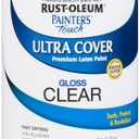 Rust-Oleum 242057 Painter's Touch Latex Paint, Quart, Gloss Clear,1 Quarts (Pack of 1)