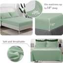 JOLLYVOGUE Full Comforter Set, Ultra-Soft Bed in a Bag Full Size 7 Pieces, Oeko-TEX Certified Bedding Set with Down Alternative Comforter, Sheets, Pillowcases & Shams, Dark Green & Light Green (FULL(86"*82"))