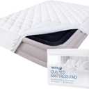 Queen Mattress Pad Thick Quilted Mattress Topper, Air Mattress Cover, Super Soft Breathable and Noiseless Down Alternative Fiber Extra Thick Mattress Pad with Deep Pocket Fits up to 23 Inch Mattress