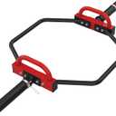 Olympic Trap Bar, Hex Deadlift Squat Bar for 2" Olympic Barbell, 49" Shrug Bar with Handles, 500Lbs Weight Capacit Suitable Home Gym Equipment Workouts for Beginners,Women,Men (Red)