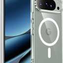 SPIDERCASE Magnetic for Google Pixel 10/Pixel 10 Pro Case, Military Grade Drop Protection Slim Crystal Clear Shockproof Anti-Fingerprint Phone Case, Phone Case for Pixel 10/10 Pro, Clear