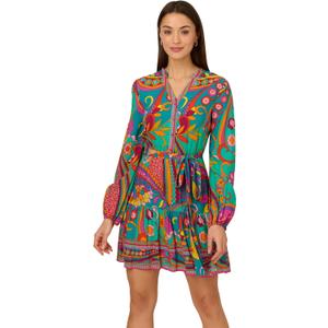 Adrianna Papell Printed Short Dress, Size 6