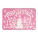 QIONG MENG Christmas Rug Pink Christmas Decorations Bathroom Rugs Christmas Decorative Bath Mat Xmas Winter Bathroom Mat Doormats 17 x 27 Inch for Tub Home Living Room