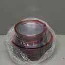 supernal 120pcs Clear and Red Plastic Plates Disposable Heavy Duty Fancy Unique Red Disposable Dinnerware Include Dinner and Dessert Size Perfect for Valentine's Day Party and Wedding