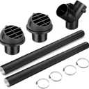 75mm Diesel Heater Duct Pipe Kit, ZDHQLHJ Diesel Parking Heater Set, Exhaust Pipe, 3-Way Y Shape Splitter Ducting Connector with Adjustable Valves, Car Heater Duct Warm Air Outlet Vent