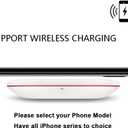 Case for iPhone 14 and iPhone 13, Trendy Aesthetic Pink Ribbon Bow Pattern Print, Glossy Hard PC Back Soft TPU Bumper, Slim Shockproof Anti-Scratch Cover for Teen Girls Women