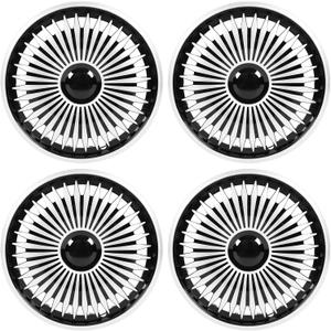 4Pcs Car Steering Wheel Cover 15 inch Hubcap Car Rims Blade Rim Skin Cover Hub Silver Universal Wheel Covers Hub Caps for 500 and Most Cars