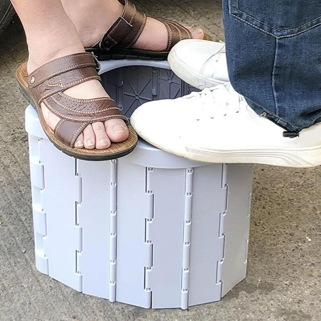 Trendy Retail® Folding Toilet Commode Toilet Seat Toilet Bowl Chamber Pot Outdoor Supplies Gary