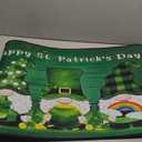 Yayumi St Patricks Day Door Mat, Shamrock Welcome Mat Non Slip St Patricks Outdoor Mat,  29" X 15" in