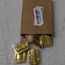 uxcell 6pcs Toggle Catch Lock, 1.7" x 1.3" Hasp Lock Latch Mini Hasp Clasp with Mounting Screws for Jewelry Box Gift Box Wooden Cabinet, Bright Gold