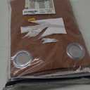 PrinceDeco Blackout Curtains 63 Inches Long 2 Panels 100% Blackout Curtains for Bedroom Thermal Insulated Textured Drapes for Living Room Anti-Rust Grommet Top, 52" W x 63" L,Washed Spice