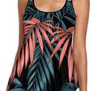 Urchics Womens 2025 Tankini Swimsuits Tummy Control Flowy Swimwear Two Piece Bathing Suits Swim Tank Top with Boyshorts L