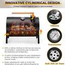 Joyfair Portable Charcoal Grill Set, Small Tabletop Barbecue Grill with Accessories Tools for Outdoor Camping BBQ Grilling Backyard Party Cooking, Heavy Duty & Innovative Design, Thermometer & Chimney