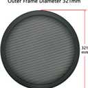 12" Speaker Grill Covers, Car Speaker Subwoofer Guard Protector, Metal Frame with Metal Mesh, Black - 1Pc