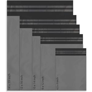 Red Ember Mailing Poly Postal Self Seal Bags Large Mailing Bags Postage Packaging Assorted Mailers Posting Shipping Post Parcels Package Bags (Gray, Pack of 50 - Mixed)