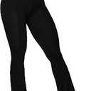 Sunzel Flare Leggings, Crossover Yoga Pants with Tummy Control, High-Waisted and Wide Leg, Medium