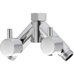 Tecmolog G1/2 Shower Diverter Shut Off Valve Brass Shower Head Splitter 2 Way for Bathroom, Chrome, DSF014A