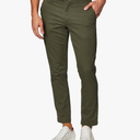 Men's Slim-Fit Casual Stretch Chino Pant Green 34x30