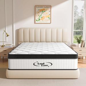 King Size Mattress,12 Inch King Mattress in a Box for Back Pain Relief, Upgrade Memory Foam and Pocket Coils Spring, Medium Firm, Excellent Motion Isolation, Edge Support, CertiPUR-US, 80x76x12 (White With Black)