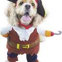 Hotumn Dog Costume - Pirates of The Caribbean Style Halloween Clothes with Pirate Hat - Funny Pet Outfit - Cat & Dog Corsair Costume for Small Dogs - Role Playing Party & Outdoor Walking (Medium)