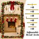 Metal Wedding Arch Backdrop Stand 6.6x3.3 FT Gold Square Balloon Arch Frame for Ceremony Party Birthday Bridal Baby Shower Anniversary Arbor Balloon Decoration
