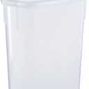 Rubbermaid Wrap N' Craft Plastic Wrapping Paper Organizer Storage Container with Top Ornament Storage Compartment for 20 Standard 30 Inch Rolls, Clear