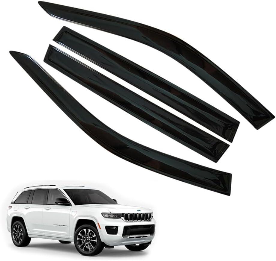 Window Visors Rain Guards for Jeep Grand Cherokee 2022 2023 2024 2025 Accessories, Wind Deflectors Vent Shades for Jeep Grand Cherokee