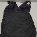 Eagerbuy Women's One Piece Swim Dress Tummy Control Swimsuits Slimming Mesh Sheer Sarong Wrap Skirt Bathing Suit, M