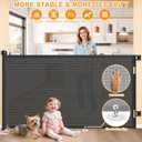 EZIGO 60 Inch Retractable Baby Gates, 41 Inch Extra Tall Retractable Gate