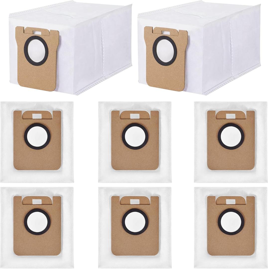 8 Pack Dust Bags Compatible With Drametech D10 Plus Z10 Pro L10 Plus Robot Vacuum Bags Self-Emptying Base Disposable Bag Accessory Parts