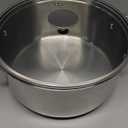 Induction Cooking Pot Made of 100% Stainless Steel with Glass Lid with Steam Vent Stewing Pot Suitable for All Cookers Suitable for Oven and Dishwasher (Classic Line, 24 cm)