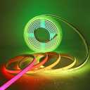 Addressable COB LED Strip, IP68 Waterproof 24V 16.4ft WS2811 RGB-IC Dream Rainbow Color White PCB LED Tape 720LEDs/m with Silicone Tube for Outdoor Decor Lighting (Without Controller and Power Supply)