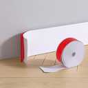 Flexible Baseboard Molding Trim 4 in x 60 Ft, Peel-and-Stick Flexible Self-Adhesive Rubber Wall Base Trim, Vinyl Baseboards with Grooved Bases, Suitable for Garages, Cabinets, Flooring,White