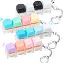 Keyboard Fidget Toy, 4 PCS Fidget Keyboard Silent Fidget Toys Clicker Fidget Keychain Fidgets for Adults Stress Relief Anxiety Sensory Fidget Toys Silent Loud Keyboard Fidget Clicker