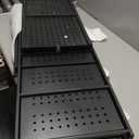 Himix Storage Shelves with 20 Hooks, 4-Tier Foldable Shelves for Storage, Folding Shelf Unit Pantry Shelves with Wheels, Metal Shelving Storage Rack Shelf for Kitchen Garage Home, Black - No Assembly